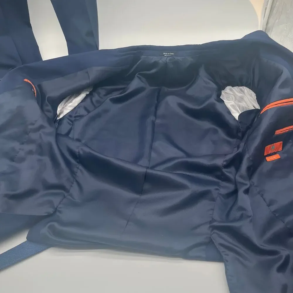 Suit 2 Piece Jacket and Pants, Navy, Slim Fit
